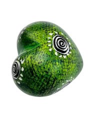Green Kisii Soapstone Handcarved Heart