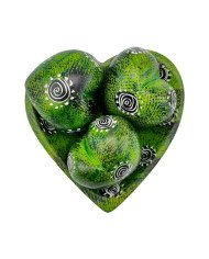 Handmade Kisii Soapstone Handcarved Hearts and Bowl Set - Green