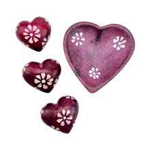 Kisii Soapstone Heart Set – Red