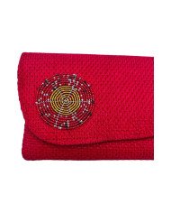 Maasai Glass Bead Accent Clutch Purse