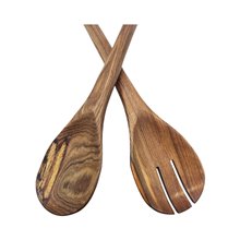 Olive Wood Salad Server With Batiked Bone