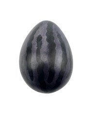 Dark Blue Tiger Print Kisii Soapstone Easter Egg