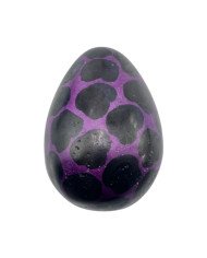Giraffe Spots Kisii Soapstone Egg - Purple