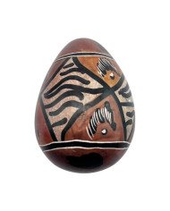 Wildlife Print Kisii Soapstone Easter Egg