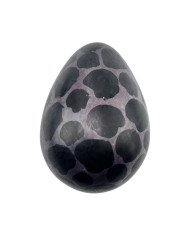 Giraffe Spots Kisii Soapstone Egg - Dark Blue