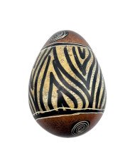 Stripes Kisii Soapstone Egg