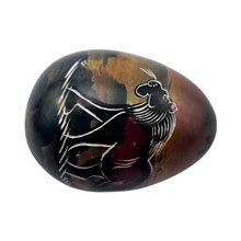 African Lion Kisii Soapstone Easter Egg