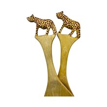Leopard Carved Wood Spoons