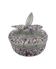 Maasai Bead Wire Jewelry Box Clear Multi