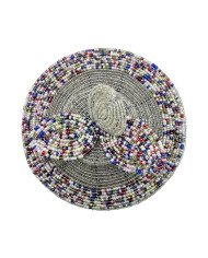 Maasai Bead Wire Jewelry Box Clear Multi Top