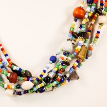 Maasai Necklace Mixed Material Bead 717-58