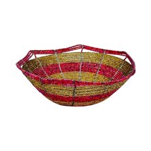 Mzuri Mini Maasai Bead Bowl Pink Gold Side