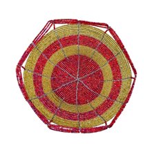 Mzuri Mini Maasai Bead Bowl Pink Gold Top