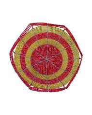 Mzuri Mini Maasai Bead Bowl Pink Gold Top