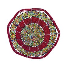 Mzuri Mini Maasai Bead Bowl Red Multi Top