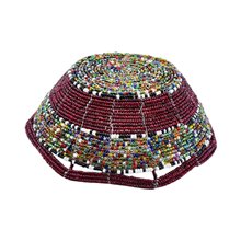 Mzuri Mini Maasai Bead Bowl Red Multi Upside Down
