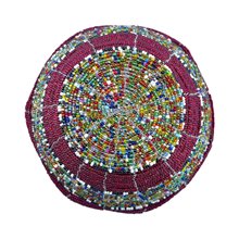 Mzuri Mini Maasai Bead Bowl Red Multi Bottom