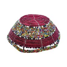 Mzuri Mini Maasai Bead Bowl Multi Red Upside Down