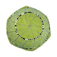Mzuri Mini Maasai Bead Bowl Chartreuse Bottom