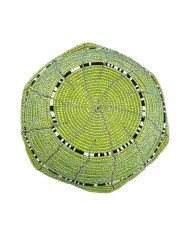 Mzuri Mini Maasai Bead Bowl Chartreuse Bottom