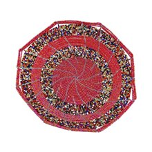 Large Maasai Bead Bowl Pink Multi Top