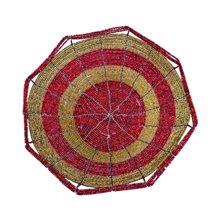 Large Maasai Bead Bowl Pink Gold Top