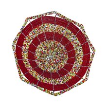 Large Maasai Bead Bowl Multi Red Top