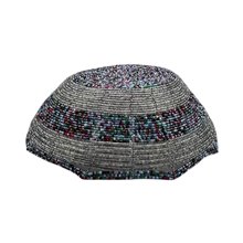 Large Maasai Bead Bowl Multi Clear Upside Down
