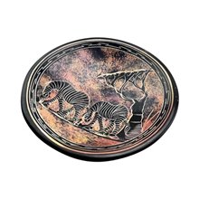 Handmade African Zebra Kisii Soapstone Dish
