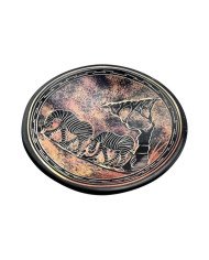 Handmade African Zebra Kisii Soapstone Dish