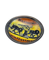 Handmade African Rhino Kisii Soapstone Dish Angle