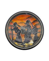 Handmade African Village Women Sunset Kisii Soapstone Dish