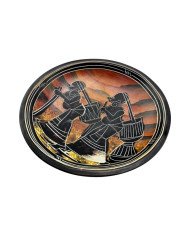 African Handmade Village Women Sunset Kisii Soapstone Dish