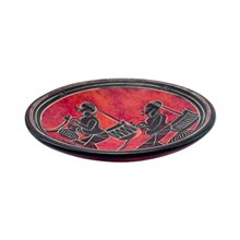 Handmade African Village Women Red Kisii Soapstone Dish Side
