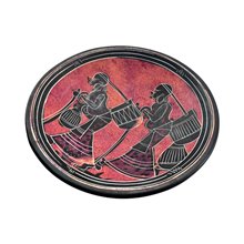 African Handmade Village Women Red Kisii Soapstone Dish