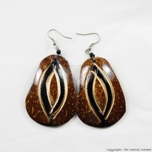 Coconut Shell Earrings 722-1-98