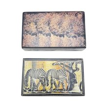 Zebra Design Kisii Soapstone Box