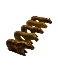 Hand Carved African Napkin Rings Angle