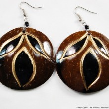 Coconut Shell Earrings 721-3-99