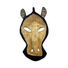 Handmade African Zebra Wood Carved Mask