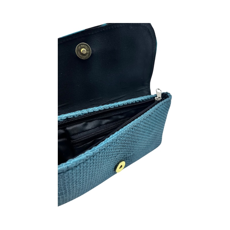 African Handmade Clutch Purse Turquoise