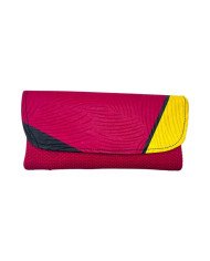 African Handmade Clutch Purse Red Geo