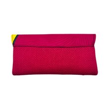 African Handmade Clutch Purse Red Geo Back