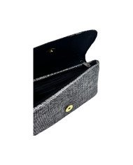 African Handmade Clutch Purse Gray Open