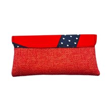 African Handmade Clutch Purse Orange Bird Back