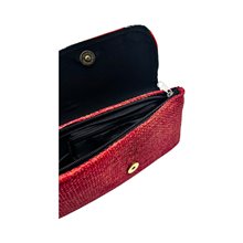 African Handmade Clutch Purse Orange Pots Open