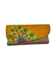 African Handmade Clutch Purse Light Brown