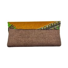African Handmade Clutch Purse Light Brown Back