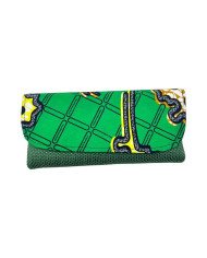 African Handmade Clutch Purse Green