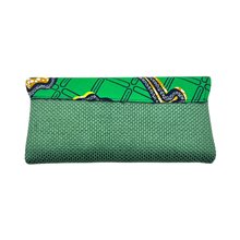 African Handmade Clutch Purse Green Back